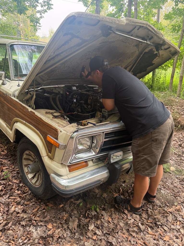 Bill helping bryce get it started.